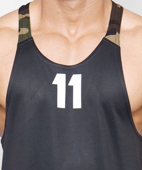 Camouflage Black Gym Sando RWM4003 DriDOT Vest - royaleway.com