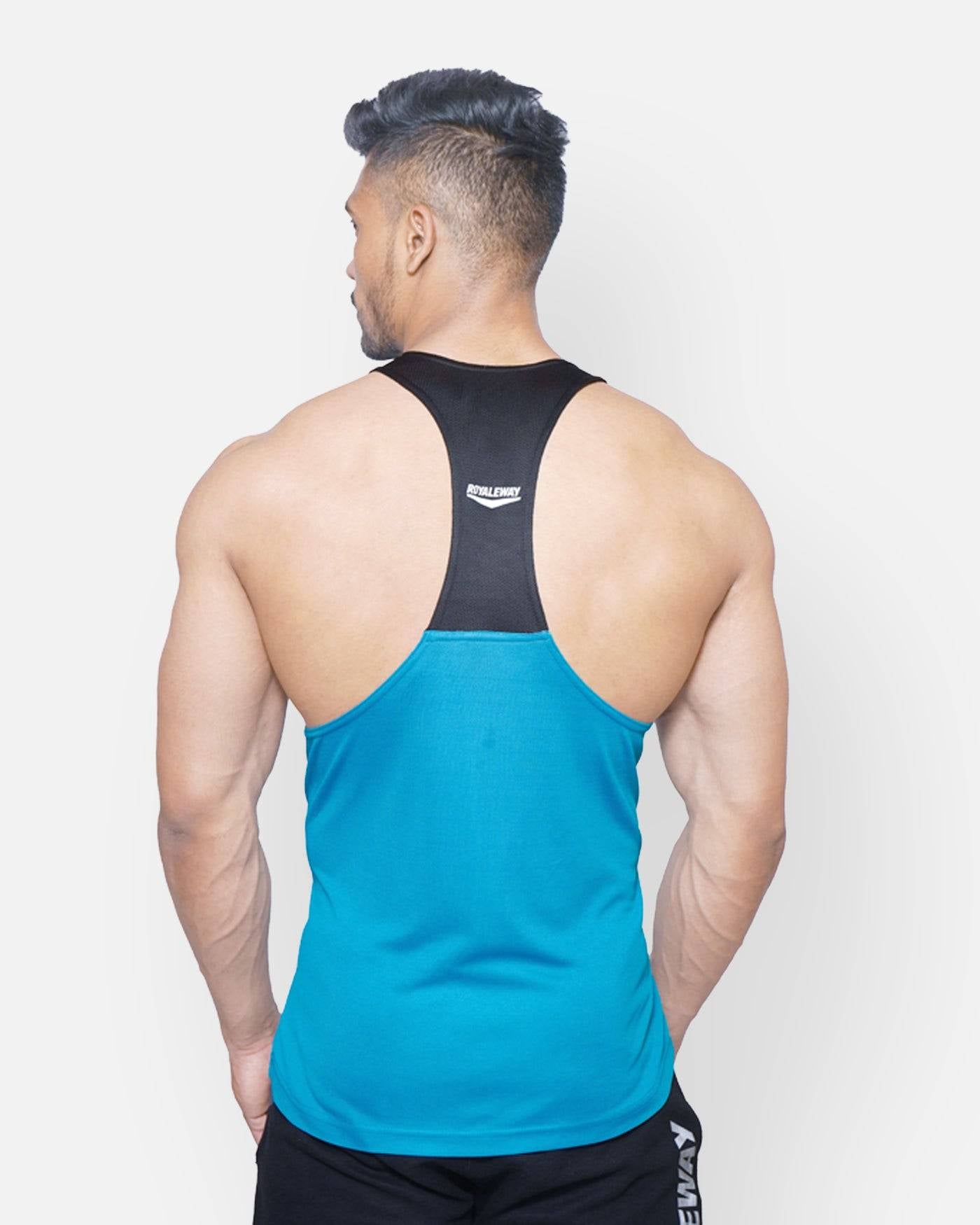 Gym Sando Peacock Blue Men RWM4005