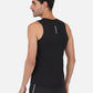 Cotton Broad Shoulder Vest Black And Yellow RWM4027