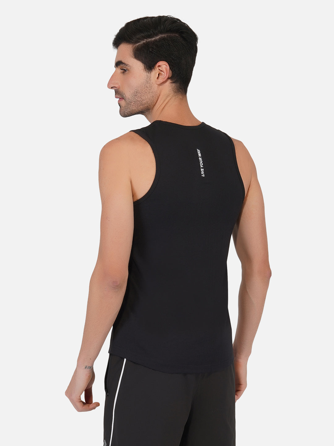 Cotton Black & Yellow Vest RWM4027 Cotton Vest - royaleway.com