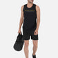 Cotton Broad Shoulder Vest Black And Yellow RWM4027