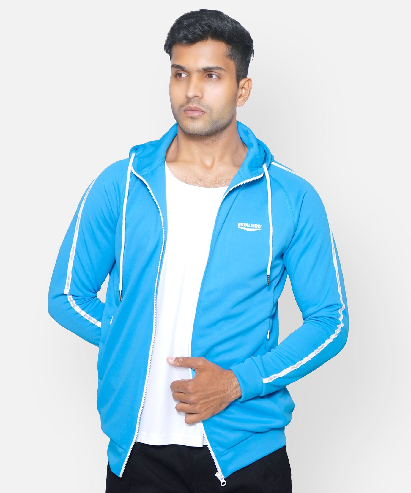 CrossFIT Hoodie Jacket Apparel Raglan T Blue Men RWM0008 Hoodie Jacket - royaleway.com