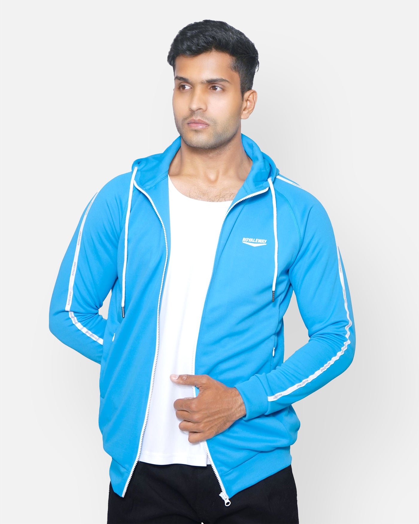 CrossFIT Hoodie Jacket Apparel Raglan T Blue Men RWM0008 Hoodie Jacket - royaleway.com