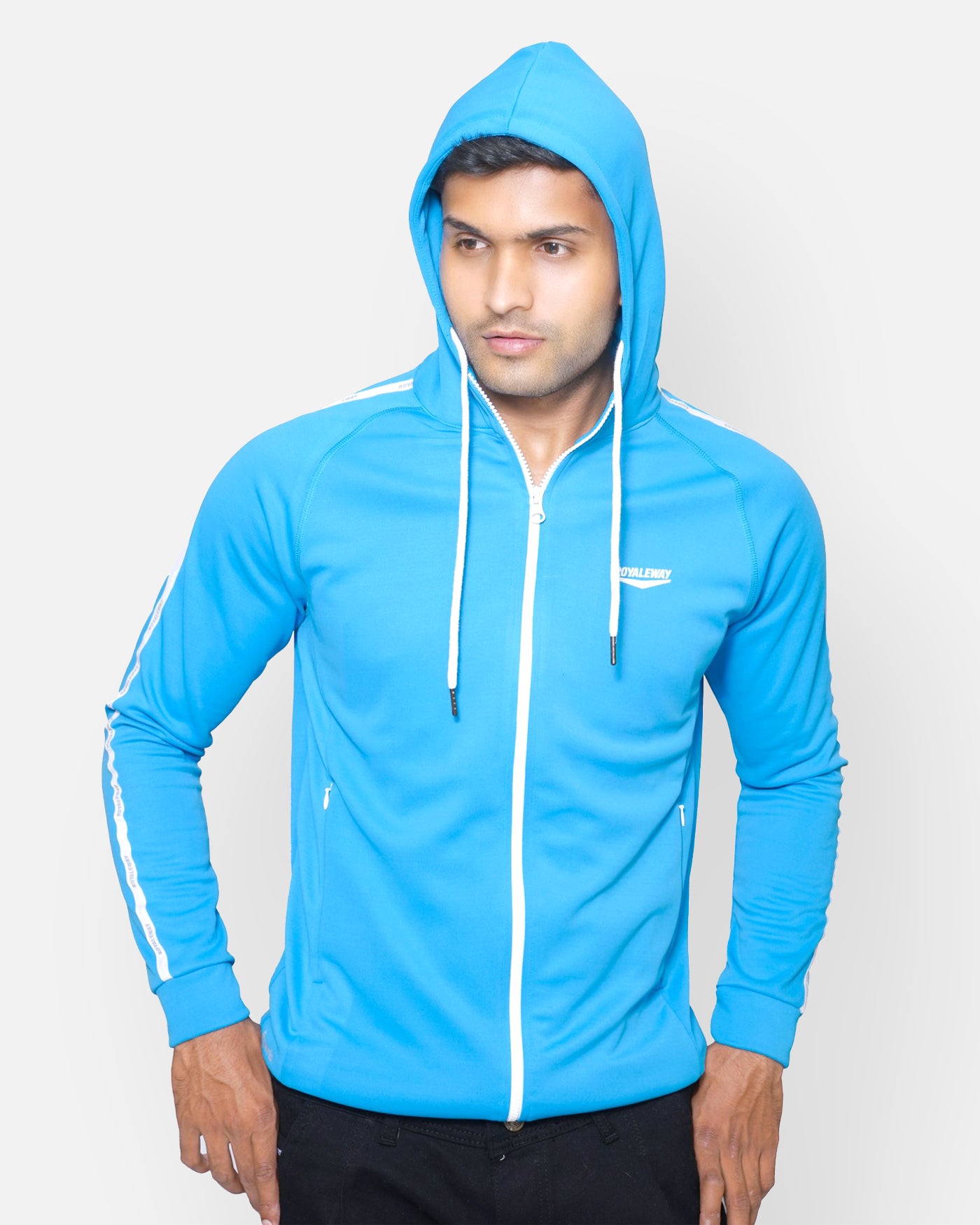 CrossFIT Hoodie Jacket Apparel Raglan T Blue Men RWM0008 Hoodie Jacket - royaleway.com