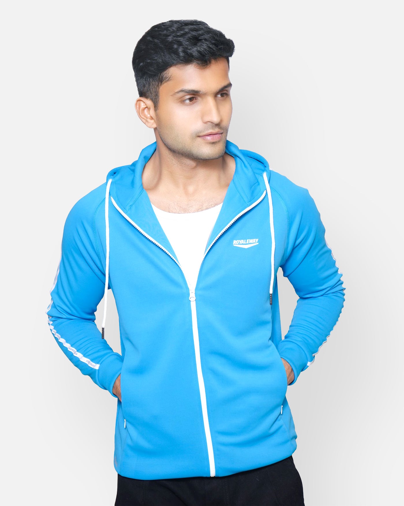 CrossFIT Hoodie Jacket Apparel Raglan T Blue Men RWM0008 Hoodie Jacket - royaleway.com