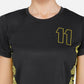 LONG BACK CROP TOP BLACK AND YELLOW RWW2024
