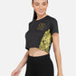 LONG BACK CROP TOP BLACK AND YELLOW RWW2024