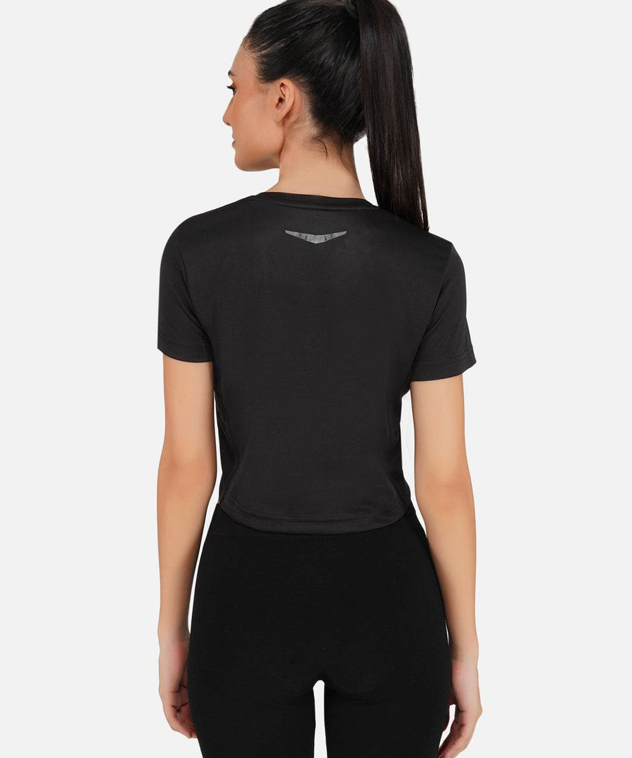 DriDOT Black Long Back Crop Top RWW2025 Long Back Crop Top - royaleway.com
