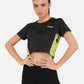 LONG BACK CROP TOP BLACK AND GREEN RWW2026