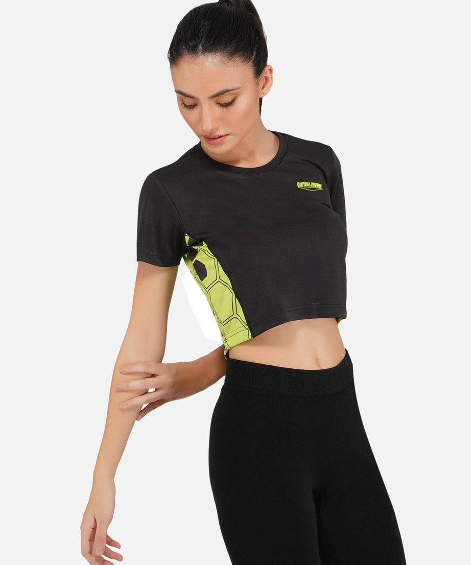 DriDOT Black Long Back Crop Top RWW2026 Long Back Crop Top - royaleway.com