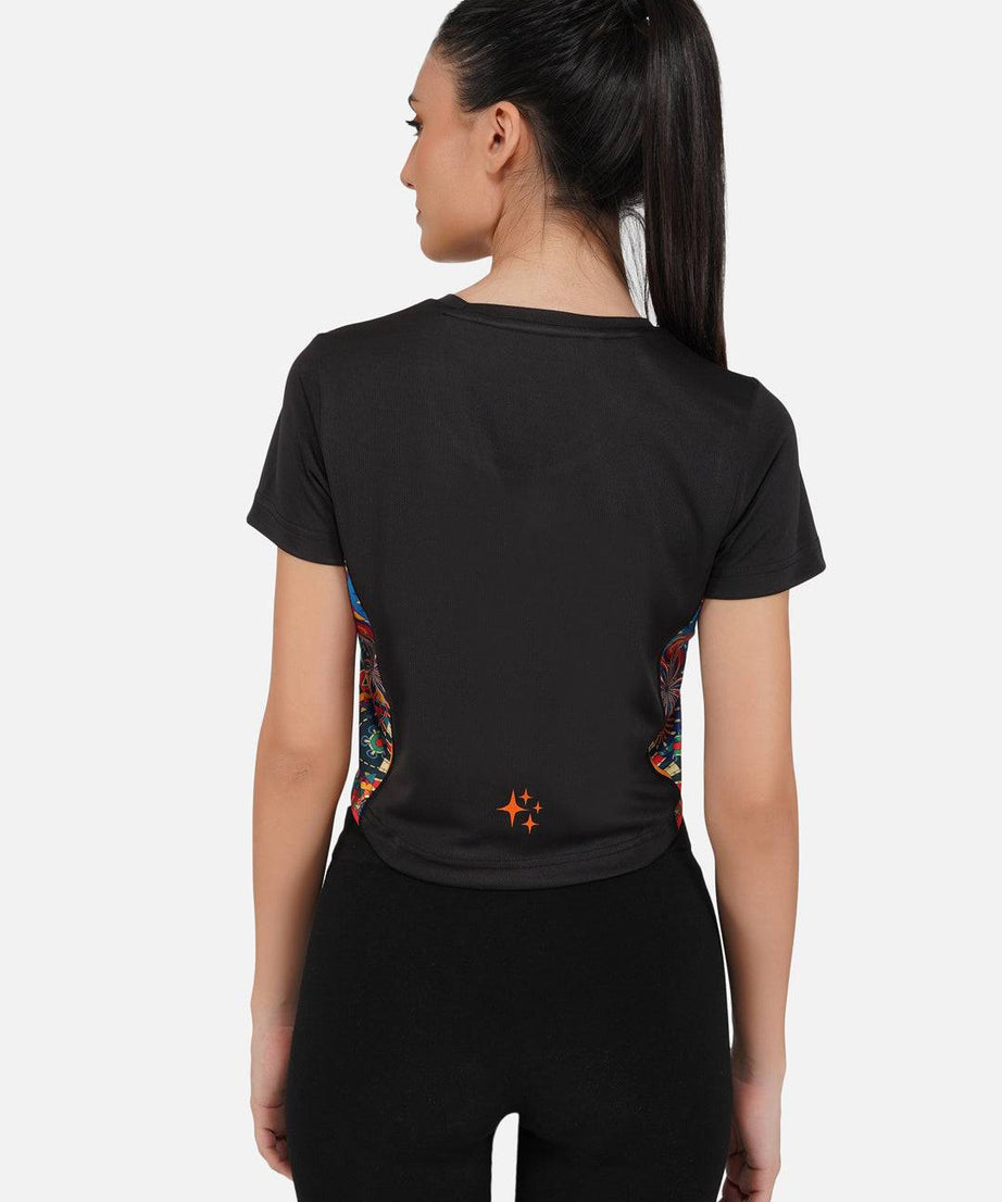 DriDOT Black Long Back Crop Top RWW2029 Long Back Crop Top - royaleway.com