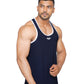 Lycra Vest Navy Blue and White RWM4008