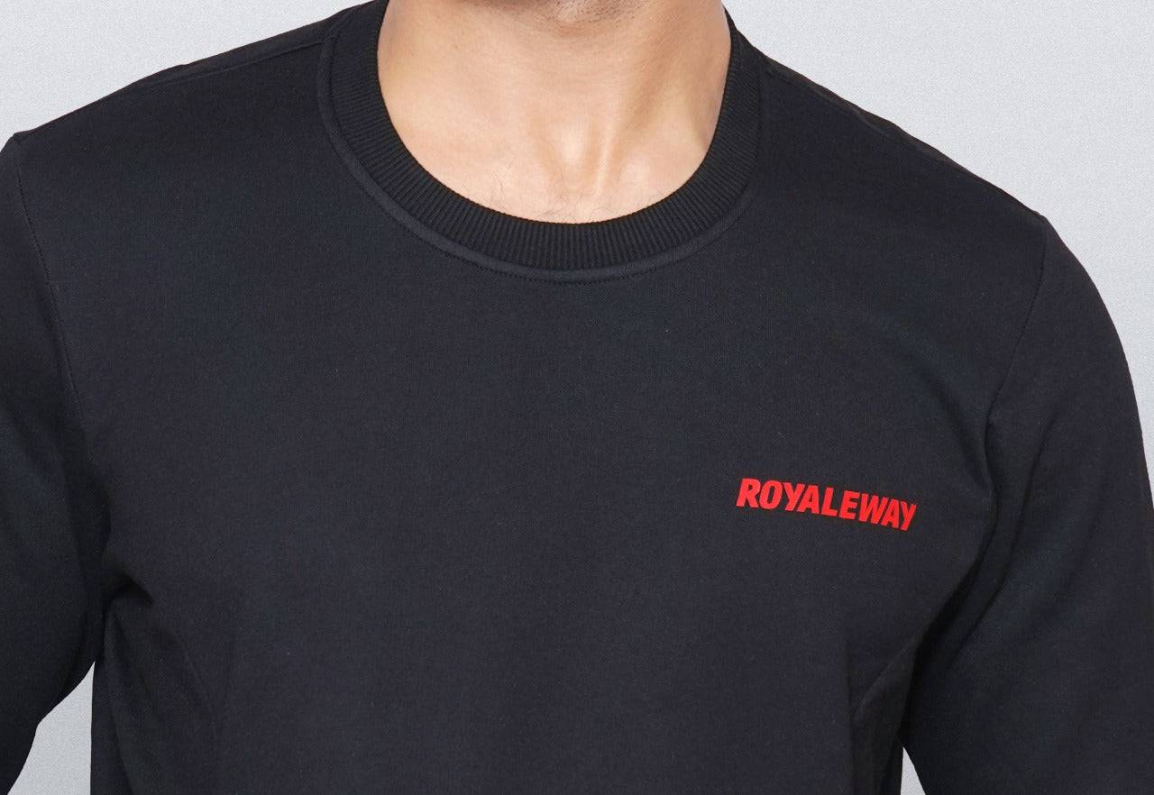 Fleece Pocket Sweatshirt Black and Red Men RWM9003