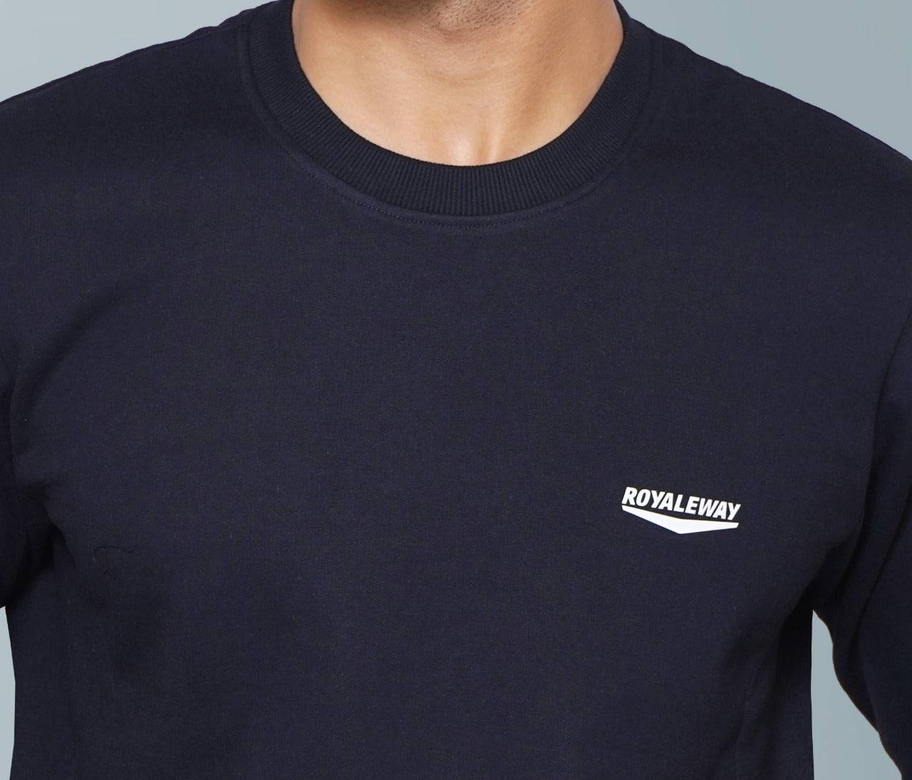 Fleece Pocket Sweatshirt Navy Blue Men RWM9007