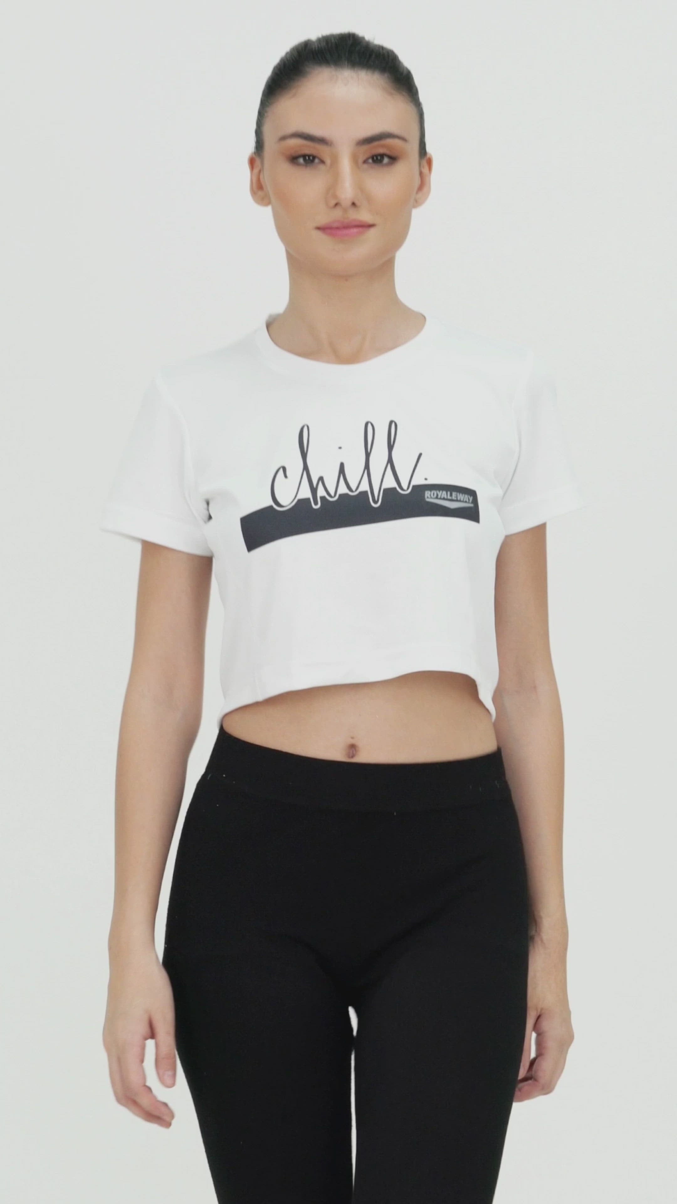 DriDOT White Long Back Crop Top RWW2035