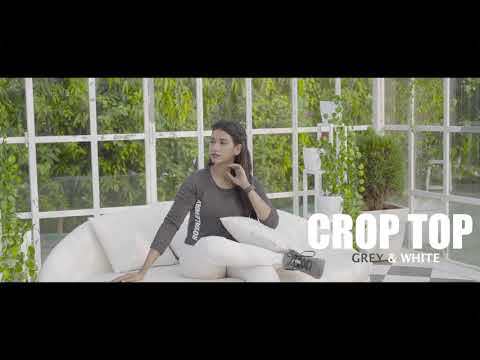 Cotton Dark Grey Heather Crop Top RWW2018